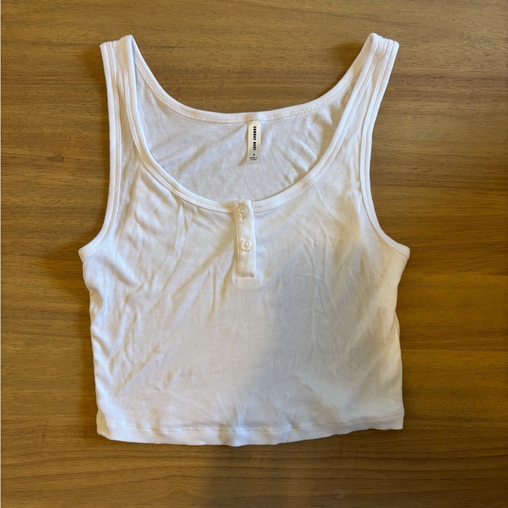 Aritzia Sunday Best White Tank